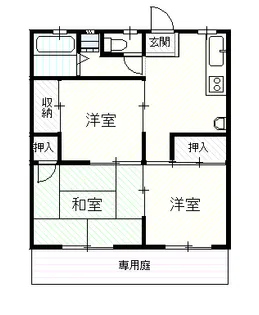 門屋マンション【1階】の間取り