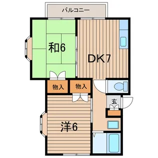 セントラルパーク粟津B【1階】の間取り