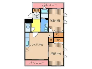 サウスウインザ-【2階】の間取り