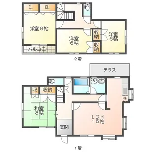 三重県四日市市大井手2【一戸建】の間取り