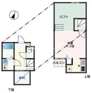 熊本県熊本市南区田迎1【アパート】の間取り