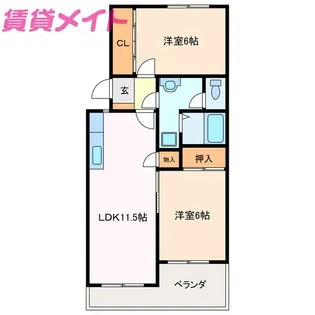 ホワイトピア江島台【3階】の間取り