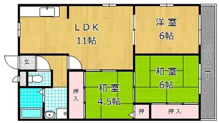 ハイツコスモス【2階】の間取り