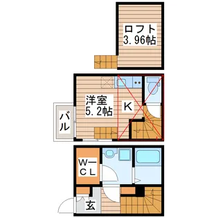 ラ・ネージュ河原町【1階】の間取り