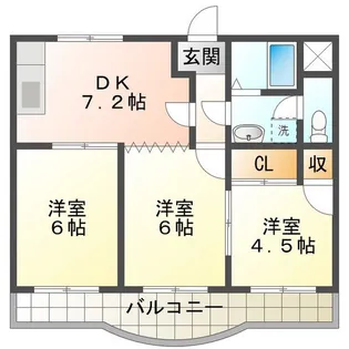 ガーデンヒルズ1号館【1階】の間取り
