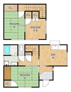徳島県阿南市原ケ崎町居屋敷【一戸建】の間取り