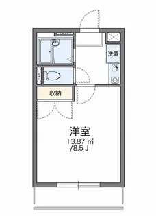レオパレスフォレスト中井【2階】の間取り