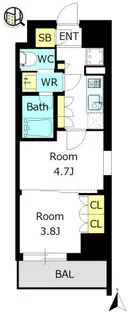 愛知県名古屋市中区松原2【マンション】の間取り