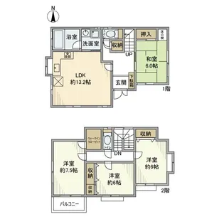 埼玉県川越市大字並木【一戸建】の間取り