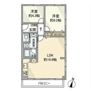上用賀第三パーク・ホームズA棟【2階】の間取り