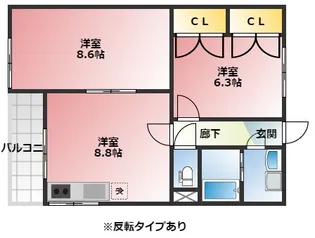 静岡県三島市徳倉4【マンション】の間取り