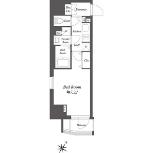 ブランシエスタ北品川【4階】の間取り