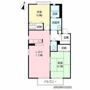 ディアスタウン C棟【2階】の間取り