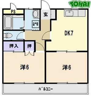 タウンコート【2階】の間取り