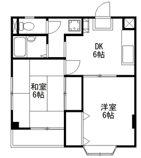 岩澤フラッツ【3階】の間取り