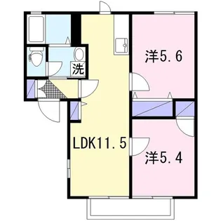 リバーサイドアサバ【2階】の間取り