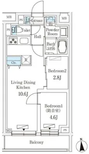 防音マンション PLANE SOCIE+ SAKURADAI【2階】の間取り