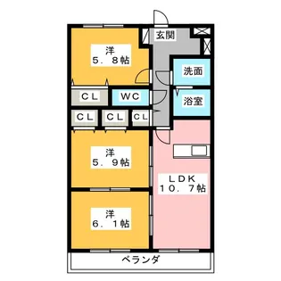 インシエーメ【2階】の間取り