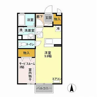 グランモアインターパーク【2階】の間取り