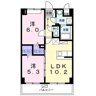 スカイプレイスIV【2階】の間取り