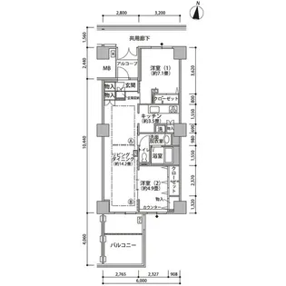 東京都江東区東雲1【マンション】の間取り