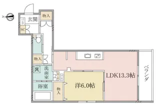 (シニア限定)ヘーベルヴィレッジ湘南台II~T-village~【4階】の間取り