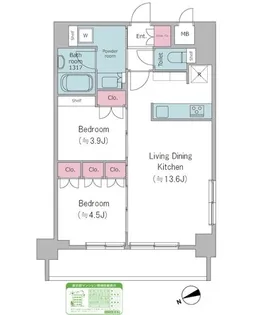 東京都大田区仲池上1【マンション】の間取り