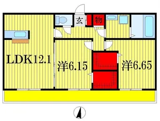 エスペランサB【3階】の間取り