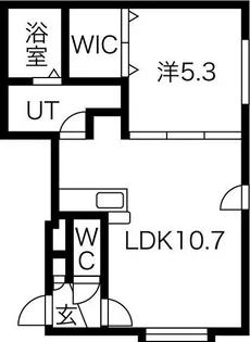 北海道札幌市西区二十四軒一条6【マンション】の間取り