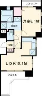 1LDKの間取り画像