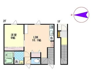 コンフォート駅前II【2階】の間取り