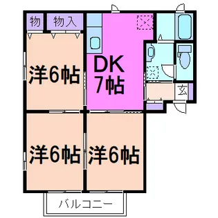 ラフォーレ・みなみ A【1階】の間取り