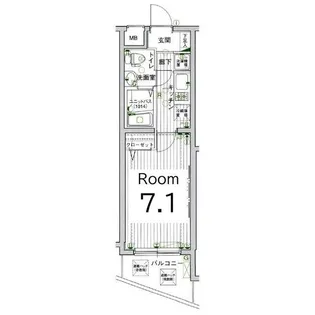 ヴェルト上野毛【4階】の間取り