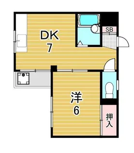 コーポ立花【3階】の間取り