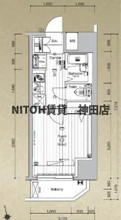 メイクスデザイン住吉IV【8階】の間取り