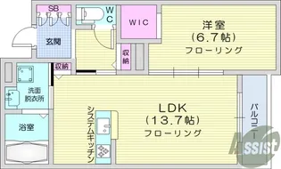 シャーメゾンGM【2階】の間取り