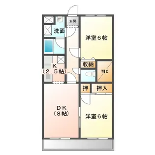 ロイヤルコーポ椿森【1階】の間取り