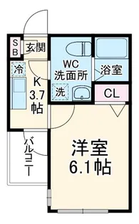 WITHPLACEさがみ野【2階】の間取り