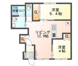 東京都東久留米市南沢3【アパート】の間取り