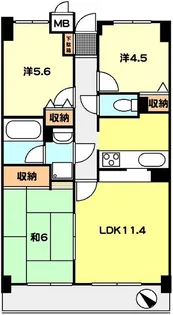 T-net ハイホーム朝霞本町【6階】の間取り