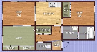 ニューディアス城南A【1階】の間取り