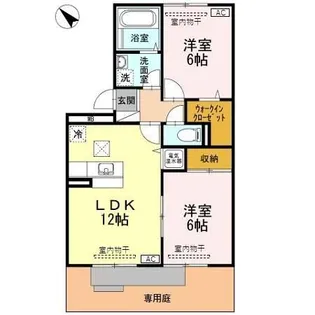 コンフォール・カメリア【1階】の間取り