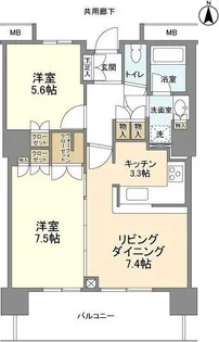 豊洲シエルタワー【9階】の間取り