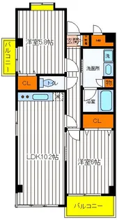 東京都立川市富士見町2【マンション】の間取り