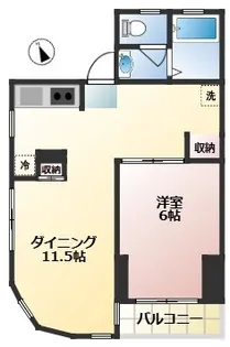 風見コーポ【3階】の間取り