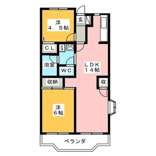 パーシモン【2階】の間取り