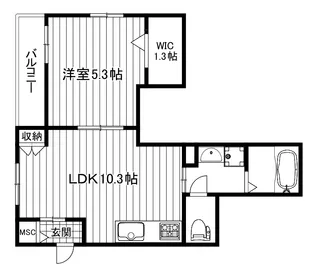カーサ南梅ヶ丘【2階】の間取り