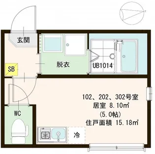 ハーモニーテラス梅田VIII【2階】の間取り
