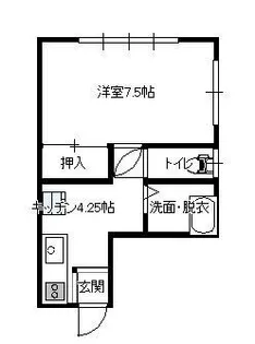 レジデンスコスモ上堂【1階】の間取り