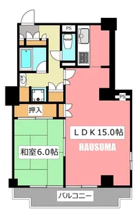 文京グリーンコートビュータワー本駒込【2階】の間取り